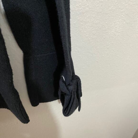 Talbots Black Long Tie Sleeve Sweater Sz S - Picture 6 of 9